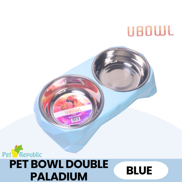 UBOWL UB2 Paladium Tempat Makan Pet Bowl Paladium Double Blue