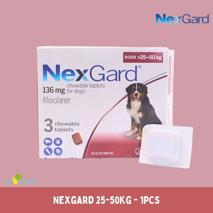 NEXGARD Flea and Tick Chewable Tablets 25-50kg 1pcs