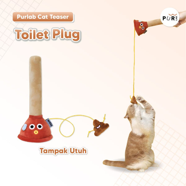 PURLAB Mainan Kucing Cat Toy Toilet Plug Teaser