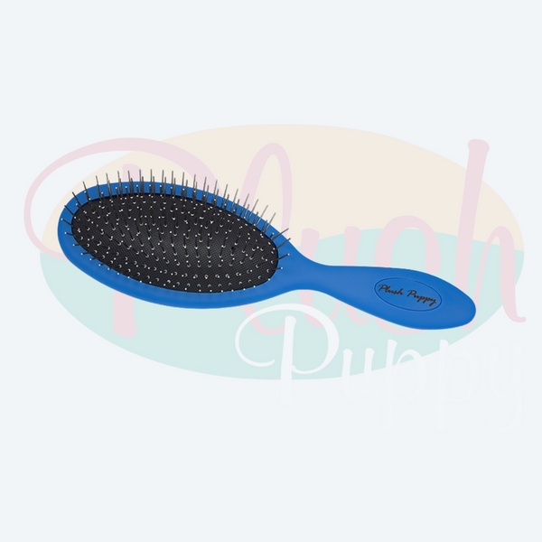 PLUSHPUPPY Sisir Anjing Kucing Pin Brush Round Tip Blue