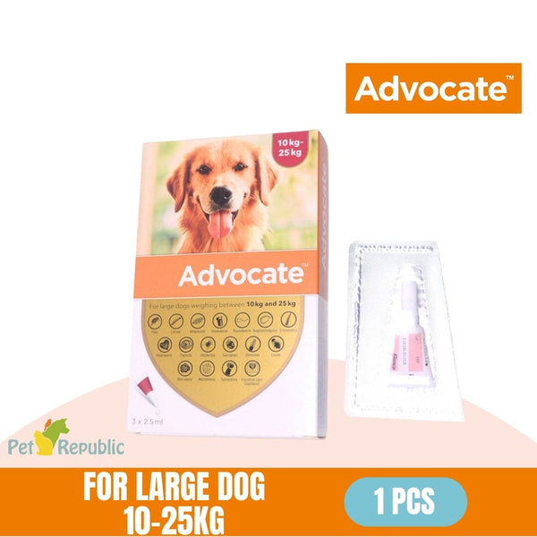 ADVOCATE Obat Kutu parasit Large 10-25kg dog 1 pcs Flea Tick Bayer 