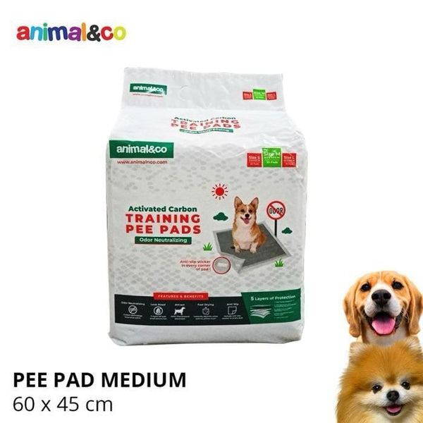 ANIMAL&CO Alas Kandang Carbon Pee Pad 45x60cm 30pcs Dog Sanitation Animal&Co 