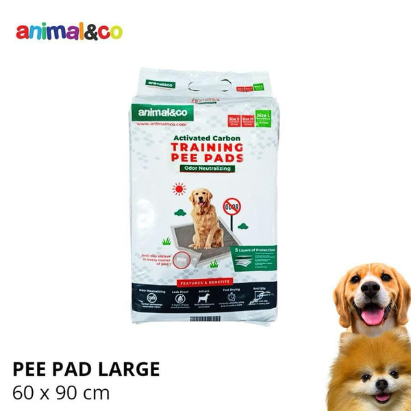 ANIMAL&CO Alas Kandang Carbon Pee Pad 90x60cm 10pcs Dog Sanitation Animal&Co 