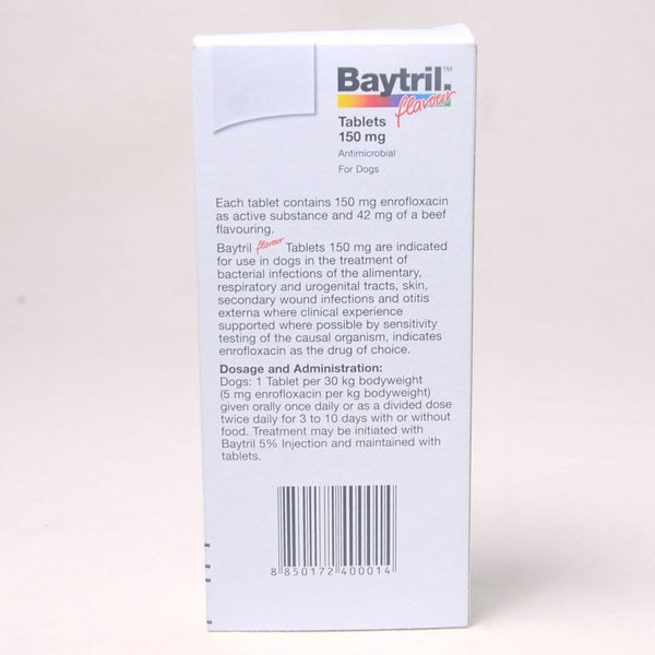 BAYTRIL Obat Antibiotik Flavour Tablets 150 Mg 1 pcs Pet Medicated Care Baytril 
