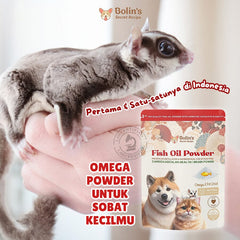 Bolin's Secret Recipe Fish Oil Powder 50gr Omega-3 Minyak Ikan Anjng Kucing Supplement Bulu no type Bolin's 