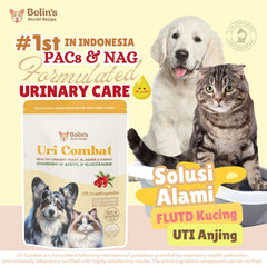 Bolin's Secret Recipe Uri Combat 50gr FLUTD UTI Kencing Batu Anjing Kucing Cystaid NAG Cranberry no type Bolin's 