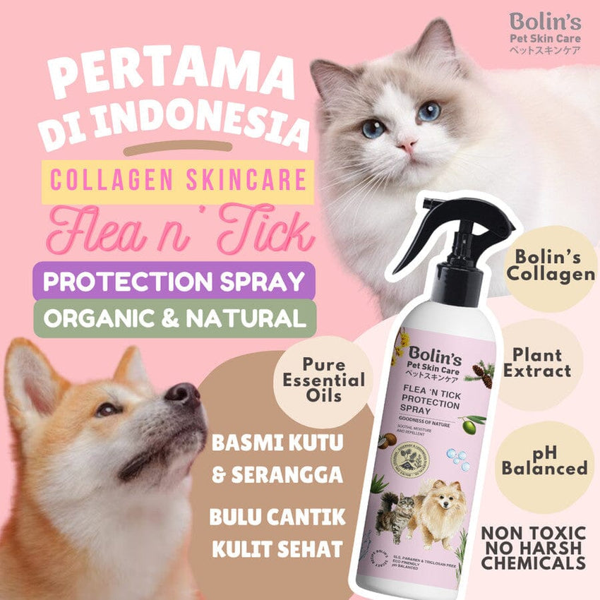 BOLINS Semprotan Kutu Hewan Flea Tick Protection Spray 240ML no type Bolin's 