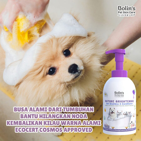 Bolin's Skincare Nature Brightening Shampoo Conditioner Whitening Anjing Kucing Sugar Glider Kelinci no type Bolin's 