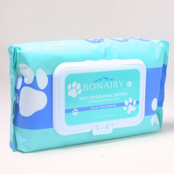 BONAIRY Pet Grooming Wipes For All Pets Mild Fragrance 80 Sheets Grooming Pet Care Bonairy 