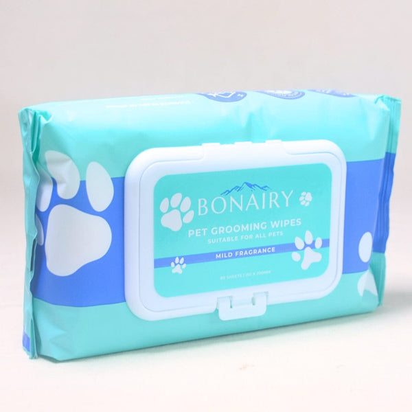 BONAIRY Pet Grooming Wipes For All Pets Mild Fragrance 80 Sheets Grooming Tools Bonairy 