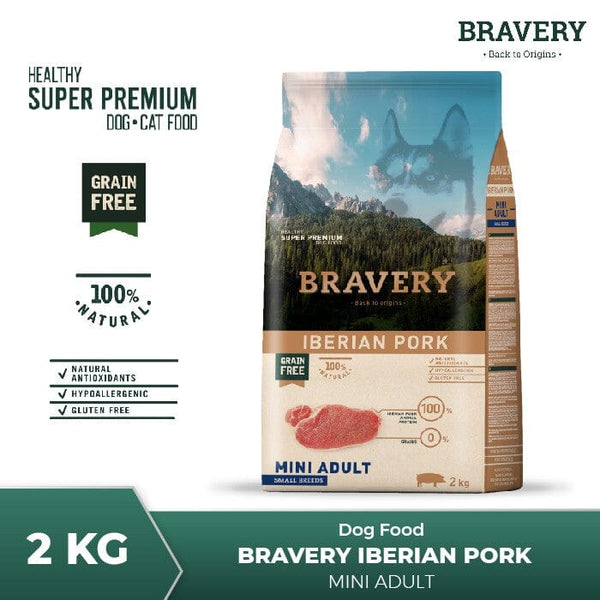 BRAVERY Makanan Anjing Mini Dog IBERIAN PORK 2kg Dog Dry Food Bravery 