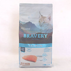 BRAVERY Makanan Kucing Kitten Salmon 2kg Cat Dry Food Bravery 