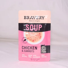 BRAVERY Makanan Kucing Soup Chicken Carrot 40g Cat Food Wet Bravery 