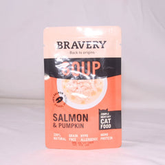 BRAVERY Makanan Kucing Soup Salmon And Pumpkin 40g Cat Food Wet Bravery 