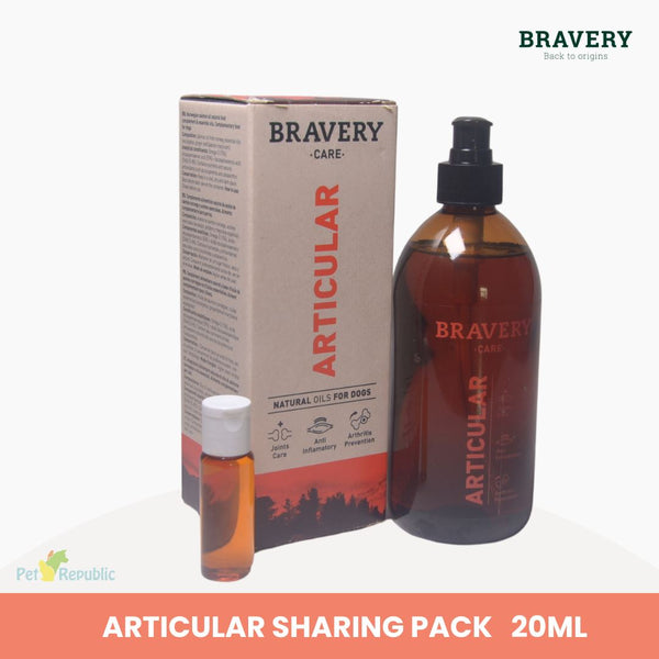 BRAVERY Vitamin Persendian Anjing Care Oil Articular Sharing 20ml Pet Vitamin and Supplement Bravery 