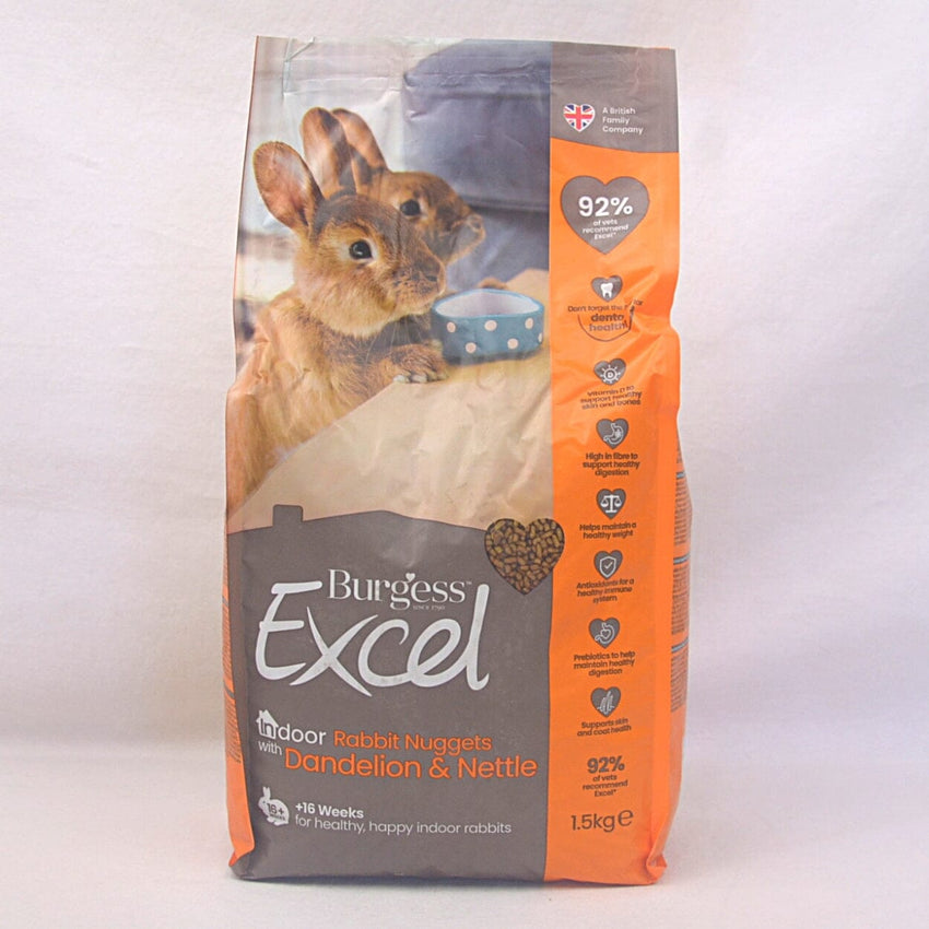 BURGESS Excel Indoor Rabbit 1.5kg Small Animal Food Burgess 