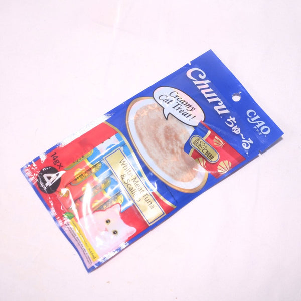 CIAO SC77 Snack Kucing Cat Snack Liquid White Meat And Scallop 4pcs Cat Snack CIAO 