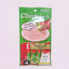 CIAO SC79 Snack Kucing Cat Snack Liquid Chicken Fillet And Squid 4pcs cat Snack Ciao 