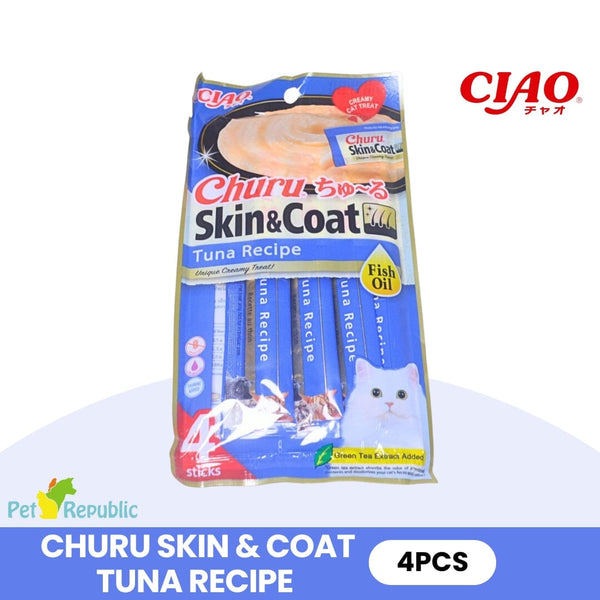 CIAO USA671 Snack Kucing Skin Coat Tuna Recipe 4pcs Cat Snack Ciao 