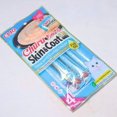 CIAO USA673 Snack Kucing Skin Coat Tuna Scallop 4pcs Cat Snack Ciao 