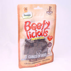 DENTALIGHT Snack Anjing Beefy Licious Cubes Of Beef 70g Dog Snack Dentalight 