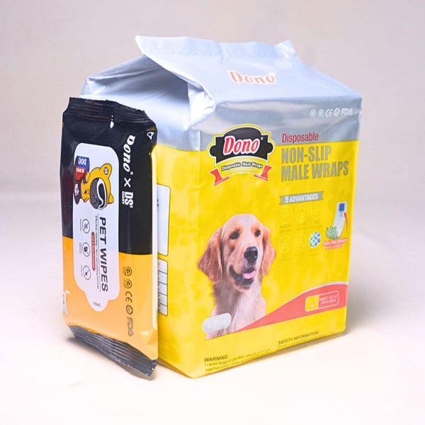 DONO Disposable Non Slip Male Wraps Large Dog Sanitation Dono 