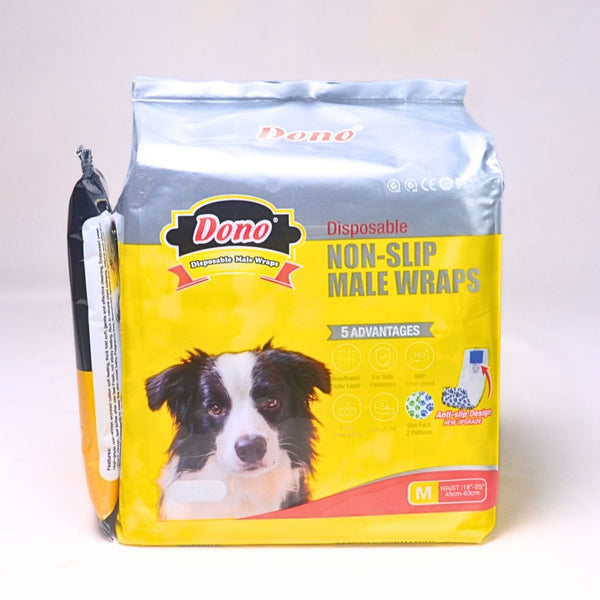 DONO Disposable Non Slip Male Wraps Medium no type Pet Republic 