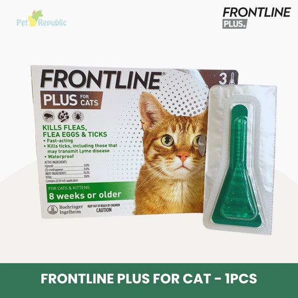 FRONTLINE Plus Obat Kutu Kucing Flea and Tick Drop for Cat 1pcs no type Tidak ada merek 