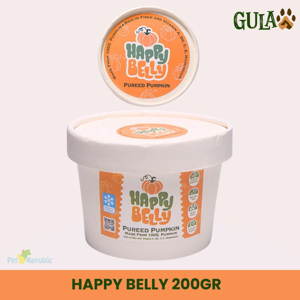 GULAPAWS Makanan Anjing Kucing Happy Belly Pumpkin Puree 200gr Frozen Food Gulapaws 