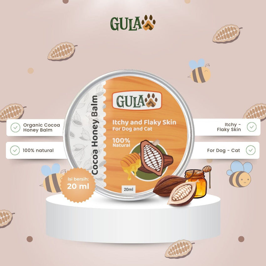 GULAPAWS Obat Jamur Anjing Kucing Cocoa Honey Balm 20ml Grooming Medicated Care Tidak ada merek 