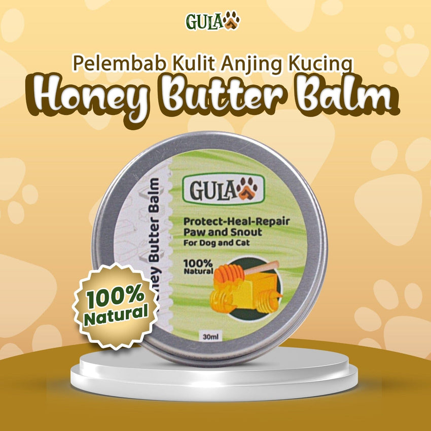 GULAPAWS Pelembab Kulit Anjing Kucing Honey Butter Balm 30ml Grooming Pet Care Tidak ada merek 