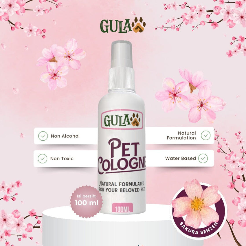 GULAPAWS Pet Cologne Sakura Senzen 100ml Grooming Pet Care Tidak ada merek 