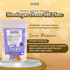 GULAPAWS Snack Anjing Dental Himalayan Cheese YAK Chew Large Dog Dental Snack Tidak ada merek 