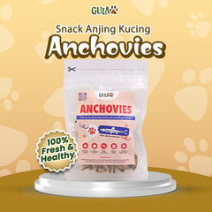 GULAPAWS Snack Anjing Kucing Dried Crunchy Anchovies 25GR Dog Snack NoBrand 