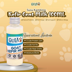 GULAPAWS Susu Kambing Kefir Goat Milk 100ML Frozen Food Tidak ada merek 