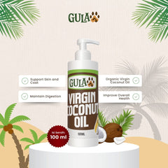 GULAPAWS Vitamin Kucing Anjing Virgin Coconut Oil 250ml Pet Vitamin and Supplement Tidak ada merek 