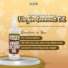 GULAPAWS Vitamin Kucing Anjing Virgin Coconut Oil 250ml Pet Vitamin and Supplement Tidak ada merek 