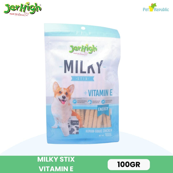 JERHIGH Snack Anjing Milky Stick 100g Dog Snack Jerhigh 