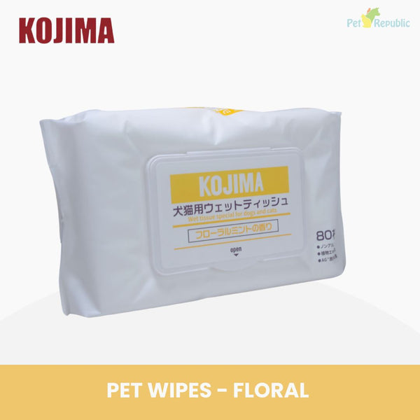 KOJIMA Pet Wipes Antibacterial Floral 80pcs Grooming Pet Care Kojima 