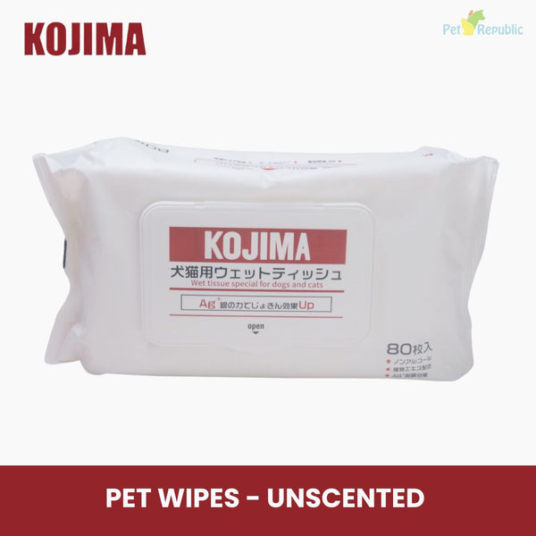 KOJIMA Pet Wipes Antibacterial Unscented 80pcs Grooming Pet Care Kojima 