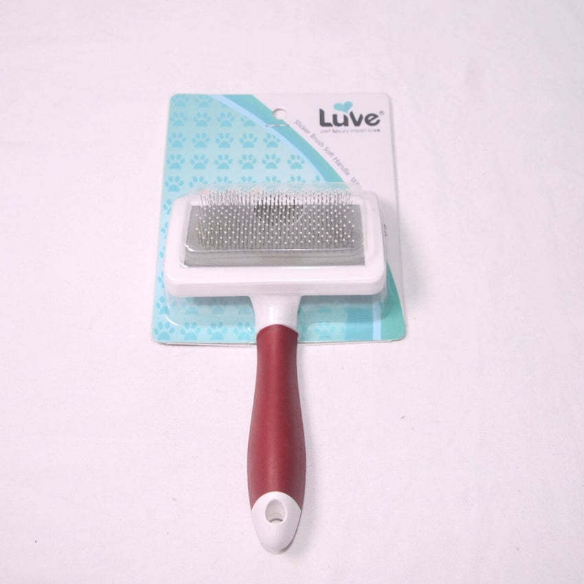 LUVE LV506 Sisir Hewan Slicker Brush With Coated Pin Tip Medium Grooming Tools Luve 