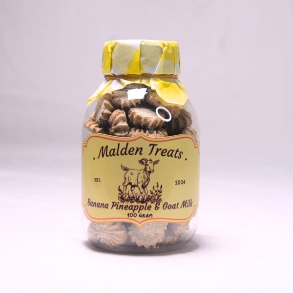 MALDENTREATS Snack Anjing Banana Pineapple Goat Milk Cookies no type Maldentreats 