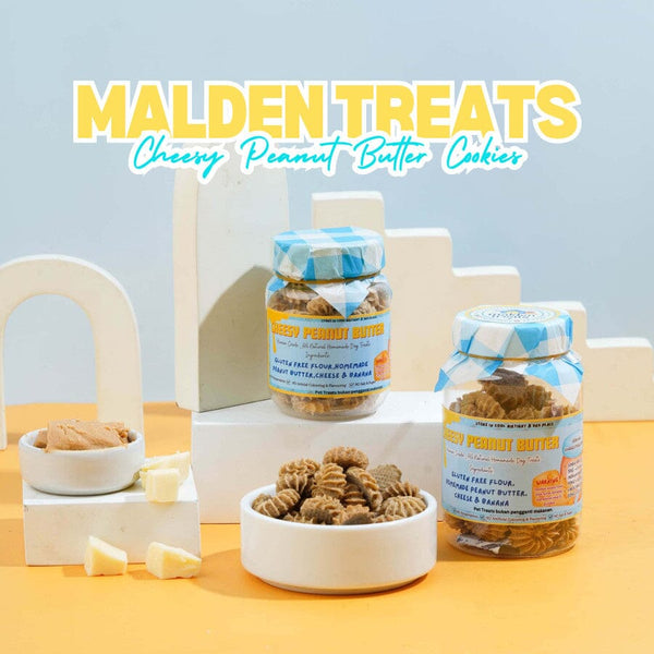 MALDENTREATS Snack Anjing Cheesy Peanut Butter Goat Milk Cookies no type Maldentreats 