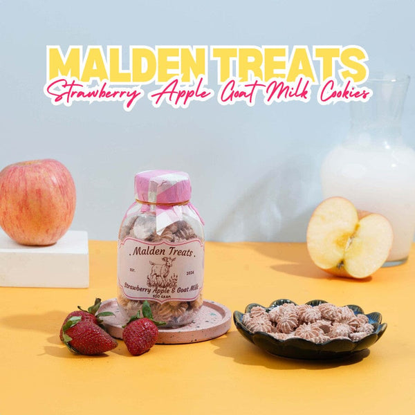 MALDENTREATS Snack Anjing Strawberry Apple Goat Milk Cookies no type Maldentreats 