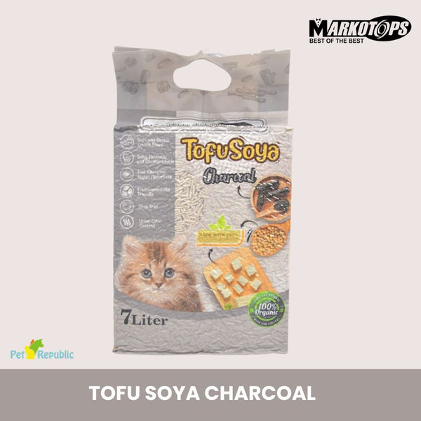 MARKOTOPS Pasir Kucing Tofu Soya Cat Litter CHARCOAL 7L cat Sanitation Markotops 