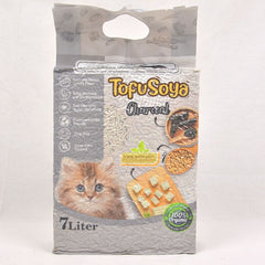 MARKOTOPS Pasir Kucing Tofu Soya Cat Litter CHARCOAL 7L cat Sanitation Markotops 