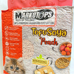 MARKOTOPS Pasir Kucing Tofu Soya Cat Litter Peach 7L Cat Sanitation Markotops 