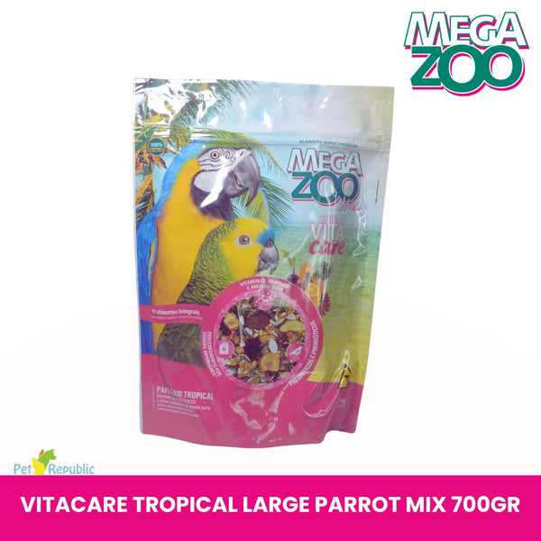 MEGAZOO Makanan Burung Big Parrot Tropical Vita care Mix 700g Bird Food Megazoo 