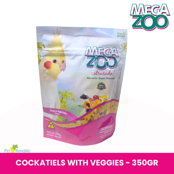 MEGAZOO Makanan Burung Cockatiels Food Fruit Vegetable 350g Bird Food Megazoo 