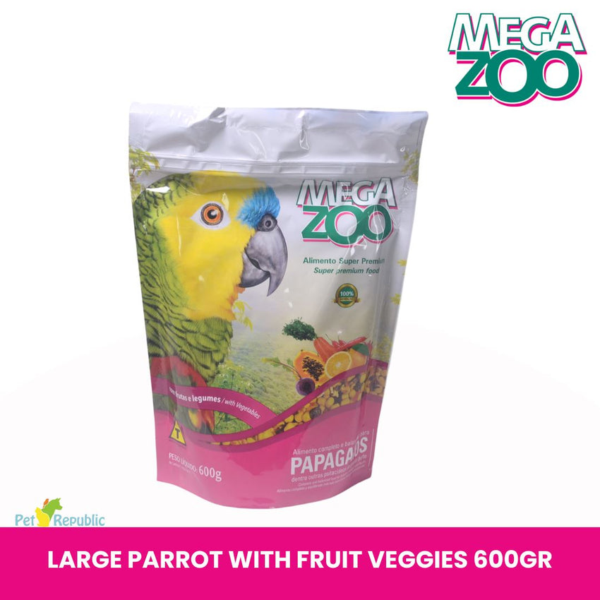 MEGAZOO Makanan Burung Large Parrot Food With Vegetables 600g Bird Food Megazoo 